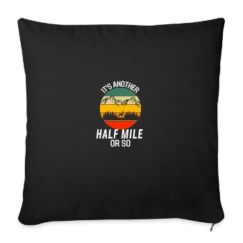 Another half mile or so retro hiking - Sofa pillowcase 17,3'' x 17,3'' (45 x 45 cm) - black - Front
