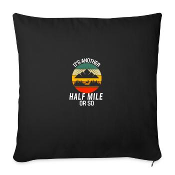 Gebirge Wanderer Lustiges Geschenk Retro Wandern - Sofakissenbezug 45 x 45 cm - Schwarz - Vorne