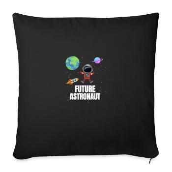 Rocket Planet Galaxy Future Astronaut - Sofa pillowcase 17,3'' x 17,3'' (45 x 45 cm) - black - Front
