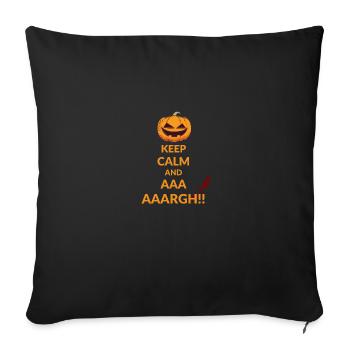 Cadeau effrayant de citrouille Drôle Halloween - Housse de coussin décorative 45 x 45 cm - noir - Devant