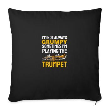Trumpet Musicians Funny Gift Music Trumpeter - Sofa pillowcase 17,3'' x 17,3'' (45 x 45 cm) - black - Front