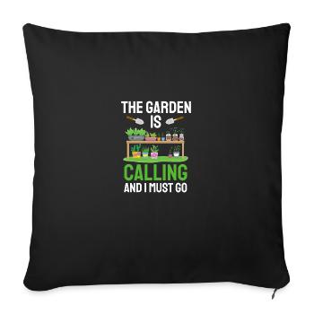 Cadeau de jardinier paysagiste drôle - Housse de coussin décorative 45 x 45 cm - noir - Devant