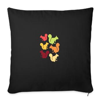Retro Squirrel - Sofa pillowcase 17,3'' x 17,3'' (45 x 45 cm) - black - Front