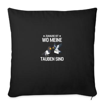 Taubenzucht Taubenschlag Vogel Geschenk Taube - Sofakissenbezug 45 x 45 cm - Schwarz - Vorne
