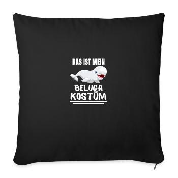 Beluga Wal Kostüm Ozean Tier Geschenk Beluga - Sofakissenbezug 45 x 45 cm - Schwarz - Vorne