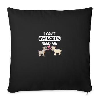 Farm Animal Lovers Funny Gift Goat - Housse de coussin décorative 45 x 45 cm - noir - Devant