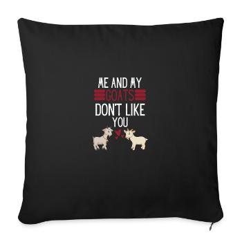 Farm Animal Farmer Gift Funny Goat - Housse de coussin décorative 45 x 45 cm - noir - Devant