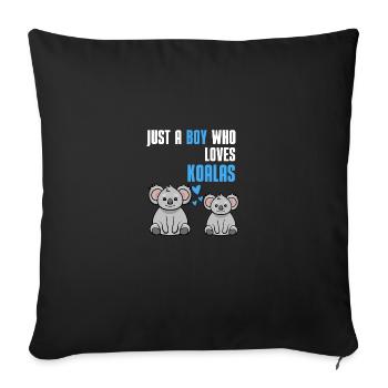 Animal Lovers Australia Animal Boys Cadeau Koala - Housse de coussin décorative 45 x 45 cm - noir - Devant