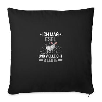 Esel Bauer Landwirtschaft Geschenk Lustiges Esel - Sofakissenbezug 45 x 45 cm - Schwarz - Vorne