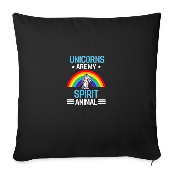 Magical Mythical Creature Gift Funny Unicorn - Housse de coussin décorative 45 x 45 cm - noir - Devant