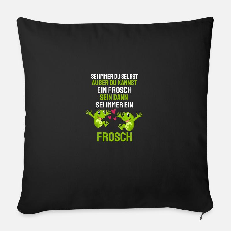 Killerwal Tierliebhaber Geschenk Lustiges Wal - Sofakissenbezug 45 x 45 cm - Schwarz