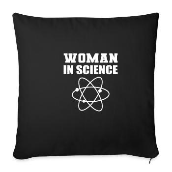 Woman in Science Researcher Poison - Sofa pillowcase 17,3'' x 17,3'' (45 x 45 cm) - black - Front