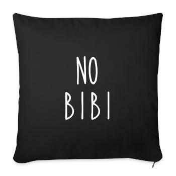 no bibi - Housse de coussin décorative 45 x 45 cm - noir - Devant
