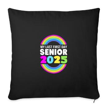 Class of 2025 - Sofa pillowcase 17,3'' x 17,3'' (45 x 45 cm) - black - Front