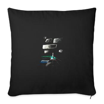 sketchbookpage for black - Sofa pillowcase 17,3'' x 17,3'' (45 x 45 cm) - black - Front
