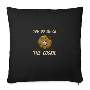 Denglish Cookie Funny Humor Saying - Sofa pillowcase 17,3'' x 17,3'' (45 x 45 cm) - black - Front