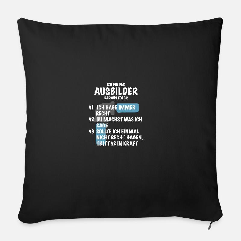 Ausbilder Spruch Geschenk Klempner - Sofakissenbezug 45 x 45 cm - Schwarz