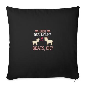 Farm Animal Farmer Gift Funny Goat - Housse de coussin décorative 45 x 45 cm - noir - Devant