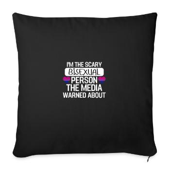 Bi Pride Month Bisexuell Herz Geschenk LGBTQ - Sofakissenbezug 45 x 45 cm - Schwarz - Vorne