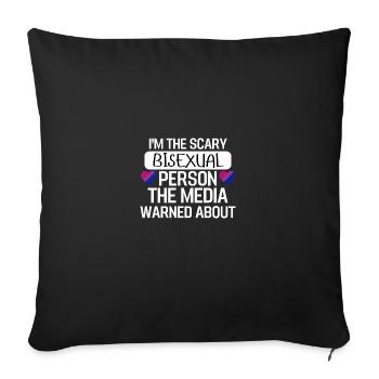 Bi Pride Bisexuell Herz Geschenk LGBT Bisexuell - Sofakissenbezug 45 x 45 cm - Schwarz - Vorne
