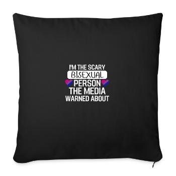 Bisexuell Herz Bi Pride Month Geschenk LGBTQ - Sofakissenbezug 45 x 45 cm - Schwarz - Vorne