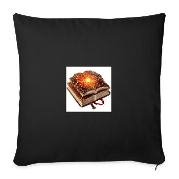 The Book with the Fire Flower - Sofa pillowcase 17,3'' x 17,3'' (45 x 45 cm) - black - Front
