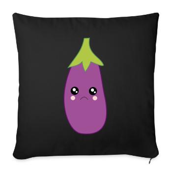 Aubergine Légume Costume Carnaval Carnaval - Housse de coussin décorative 45 x 45 cm - noir - Devant