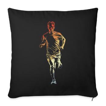 Jogger vintage look - Sofa pillowcase 17,3'' x 17,3'' (45 x 45 cm) - black - Front