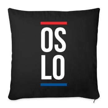 Oslo City Design  - Sofa pillowcase 17,3'' x 17,3'' (45 x 45 cm) - black - Front