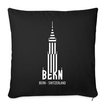 Berne, Suisse Tourisme de la capitale Vacances touristiques - Housse de coussin décorative 45 x 45 cm - noir - Devant