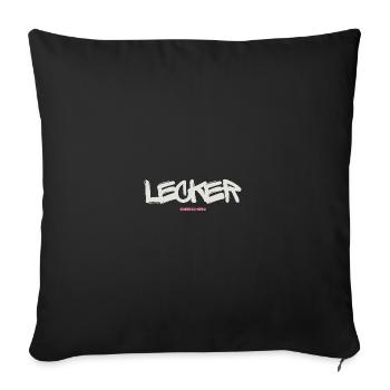Lecker Bierchen - Sofakissenbezug 45 x 45 cm - Schwarz - Vorne