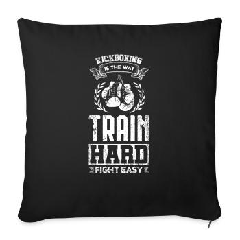 Kickboxing Conception cardio pour kickboxers - Housse de coussin décorative 45 x 45 cm - noir - Devant