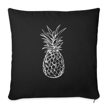 ANANAS - Pineapple - Housse de coussin décorative 45 x 45 cm - noir - Devant
