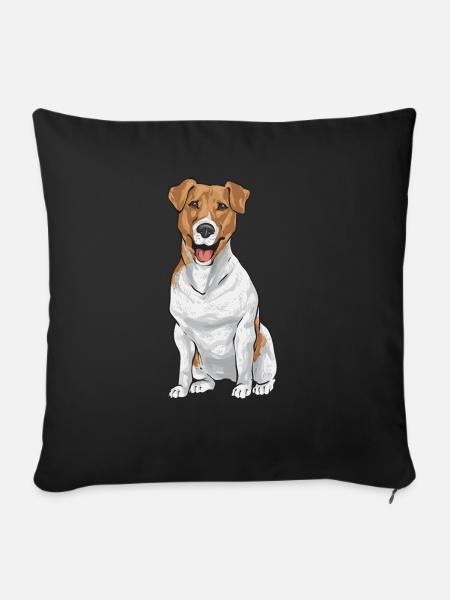 Jack Russell Terrier - Sofakissenbezug 45 x 45 cm - Schwarz