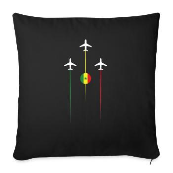 Senegal Airlines - Sofa pillowcase 17,3'' x 17,3'' (45 x 45 cm) - black - Front