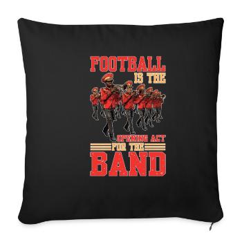 Le football fait la première partie du groupe - Housse de coussin décorative 45 x 45 cm - noir - Devant