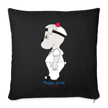 Happy Louis - MATELOT - Housse de coussin décorative 45 x 45 cm - noir - Devant