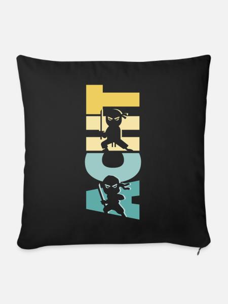 8 Jahre Junge Ninja 8. Geburtstag - Sofakissenbezug 45 x 45 cm - Schwarz