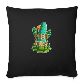 Câlins gratuits - Câlins pour Umme - Cactus - Housse de coussin décorative 45 x 45 cm - noir - Devant