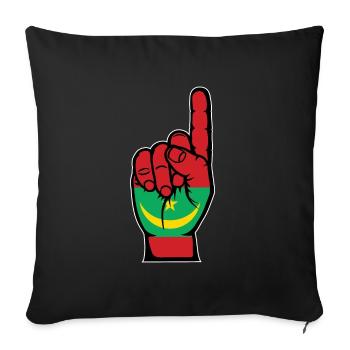 Drapeau de la Mauritanie numéro 1 - Housse de coussin décorative 45 x 45 cm - noir - Devant