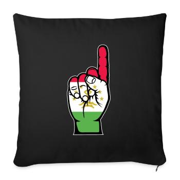 Tajikistan Flag Number 1 - Sofa pillowcase 17,3'' x 17,3'' (45 x 45 cm) - black - Front