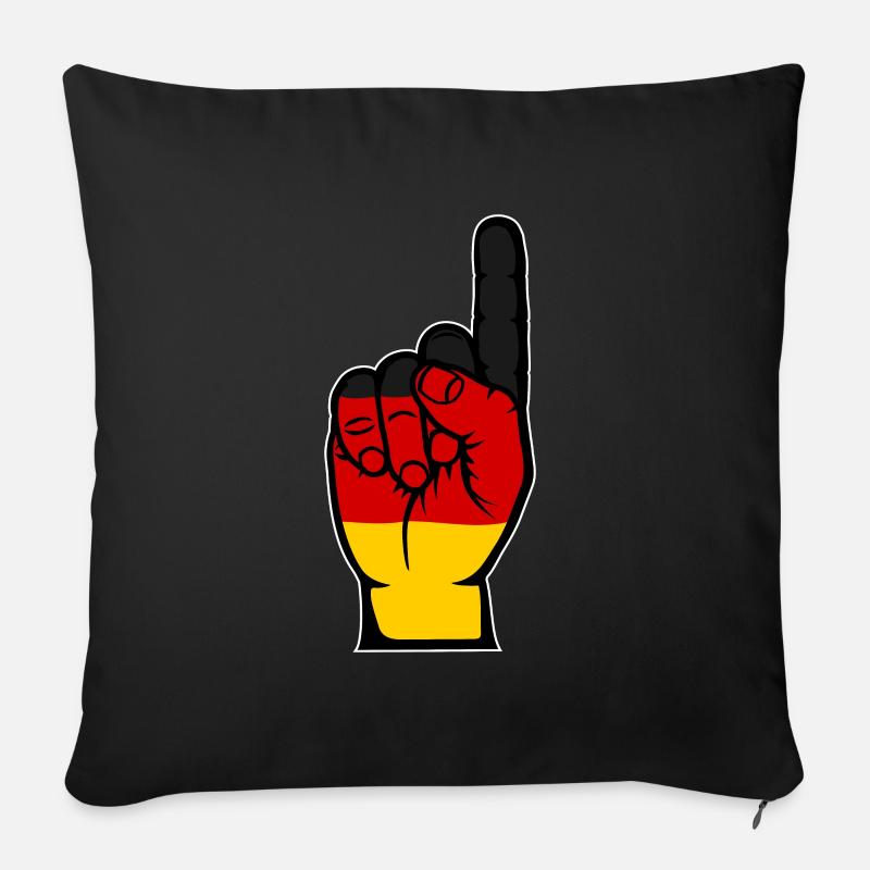 Deutschland Flagge Nummer 1 - Sofakissenbezug 45 x 45 cm - Schwarz