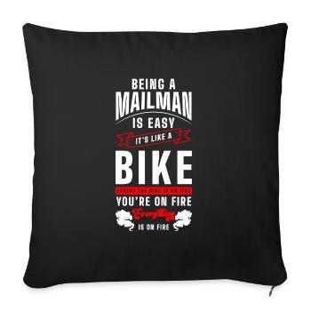 Postman Parcel service Letter deliverer Mailbox - Sofa pillowcase 17,3'' x 17,3'' (45 x 45 cm) - black - Front