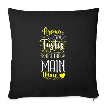 Chef Gourmet Chef’s Hat Gastronomie - Housse de coussin décorative 45 x 45 cm - noir - Devant