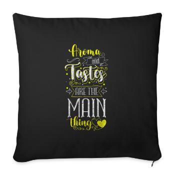 Profession de cuisinier Chef Chapeau Cuisinier - Housse de coussin décorative 45 x 45 cm - noir - Devant