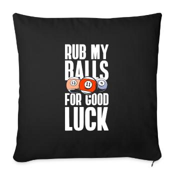 Billiard Billardspieler Kö 8-Ball - Sofakissenbezug 45 x 45 cm - Schwarz - Vorne