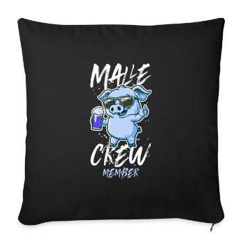 Malle Crew Member Party Mallorca - Housse de coussin décorative 45 x 45 cm - noir - Devant