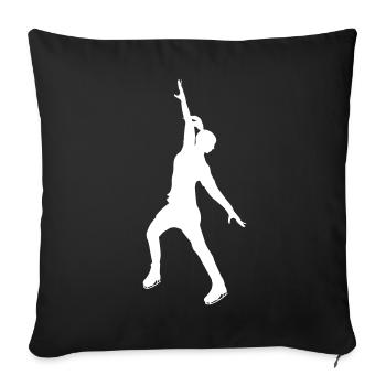 Princesse des glaces en blanc - Housse de coussin décorative 45 x 45 cm - noir - Devant