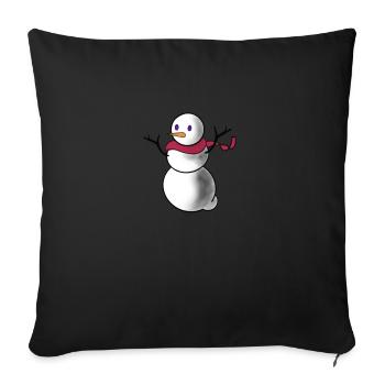 bonhomme de neige - Housse de coussin décorative 45 x 45 cm - noir - Devant