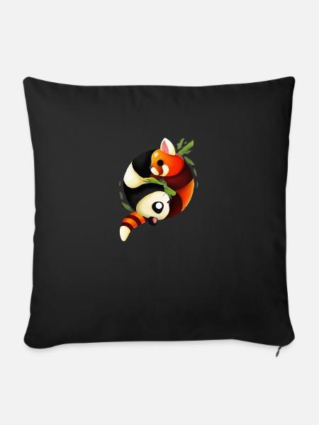 Yang Panda-Logo Yin - Sofakissenbezug 45 x 45 cm - Schwarz